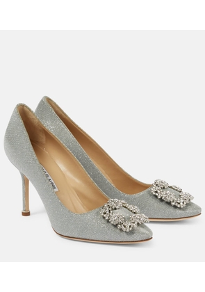 Manolo Blahnik Hangisi 90 embellished glitter pumps