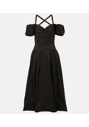 Markarian Off-shoulder silk midi dress