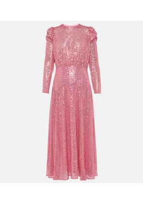 Rixo Cerise sequined midi dress