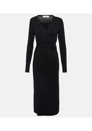 Diane von Furstenberg Astrid wool and cashmere wrap midi dress