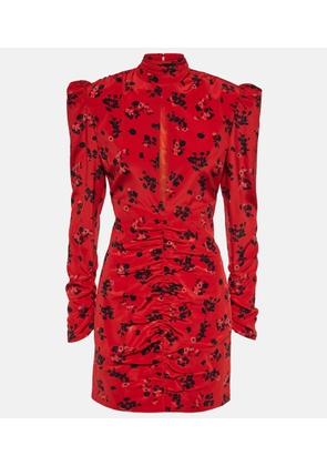 Alessandra Rich Floral silk minidress