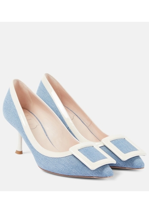 Roger Vivier Viv' In The City leather-trimmed pumps