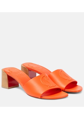 Christian Louboutin So CL 55 embossed leather mules