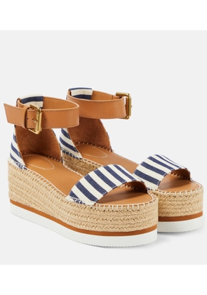 See By Chloe Glyn striped espadrille wedges