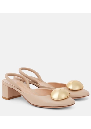 Gianvito Rossi Sphera 45 leather slingback pumps