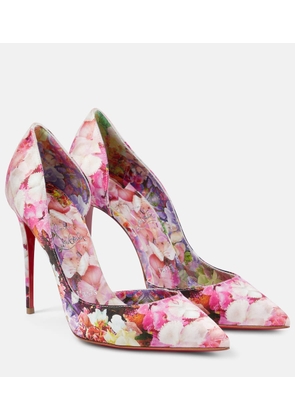 Christian Louboutin Iriza 100 floral crepe satin pumps
