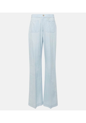 Polo Ralph Lauren Cotton chambray wide-leg pants