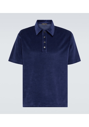 Loro Piana Tsubaki cotton and silk chenille polo shirt