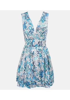 Poupette St Barth Bessie floral pleated minidress