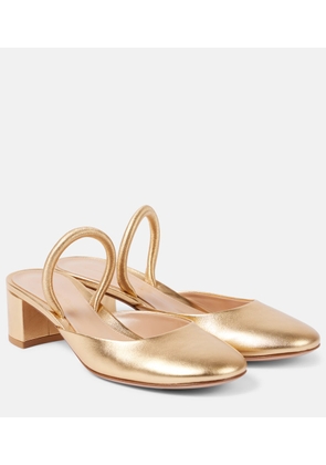 Gianvito Rossi Tivoli 45 metallic leather mules