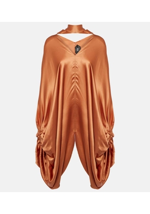 Taller Marmo Azores draped silk satin minidress