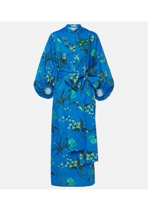 Erdem Floral cotton and linen midi dress