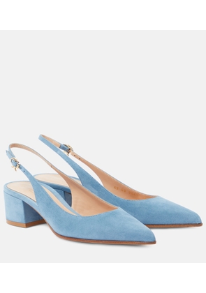 Gianvito Rossi Piper 45 suede slingback pumps