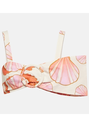 Adriana Degreas Seashell printed cotton bra top