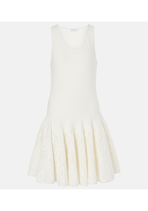 Alaia Skater cotton lace minidress