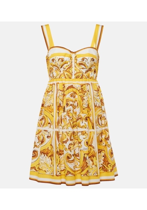 Dolce&Gabbana Majolica cotton poplin minidress