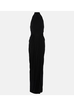 Alaia Halterneck draped gown