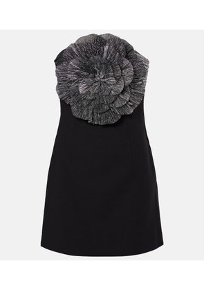 Rebecca Vallance Lumi floral-applique lame minidress