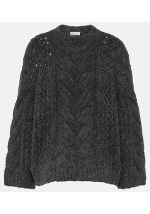 Brunello Cucinelli Cable-knit alpaca-blend sweater