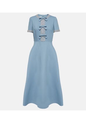 Valentino Crepe Couture embellished midi dress