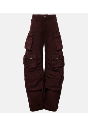 The Attico Fern faded cargo barrel-leg jeans