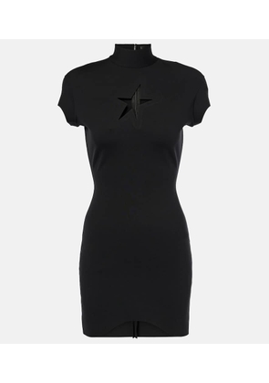 Mugler Black Star cutout minidress
