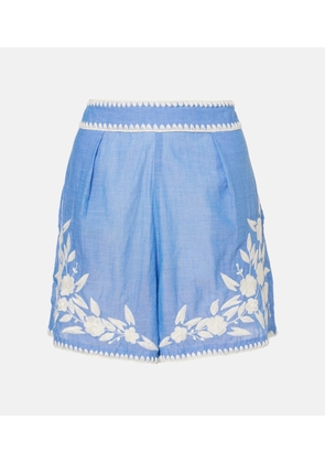 Juliet Dunn Cotton chambray shorts