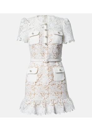 Self-Portrait Floral lace minidress