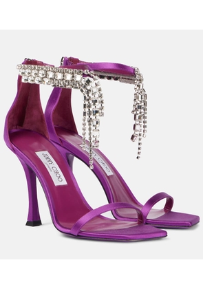 Jimmy Choo Verity 100 embellished satin sandals