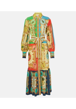 Alemais Monte printed linen shirt dress