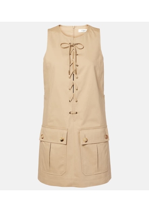 Chloe Cotton satin minidress