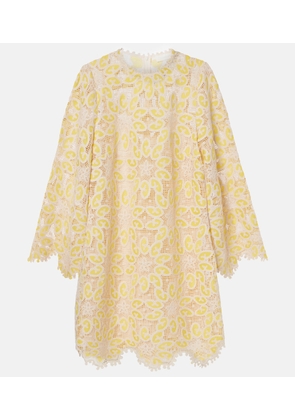 Zimmermann Floral lace cotton minidress