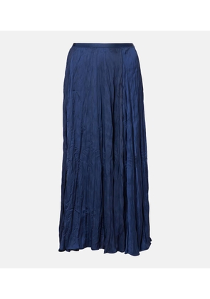 Polo Ralph Lauren Crushed satin midi skirt
