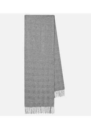 Brunello Cucinelli Prince of Wales check silk and wool-blend scarf