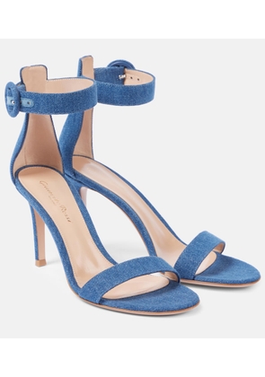 Gianvito Rossi Portofino 85 denim sandals