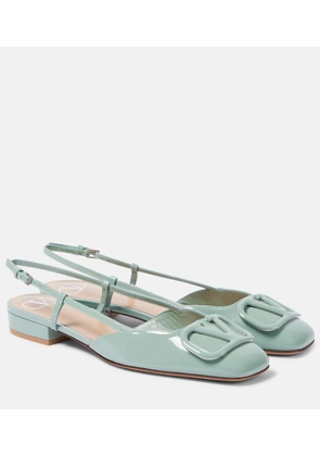 Valentino Garavani VLogo Signature leather slingback flats