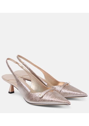 Jimmy Choo Amita 45 glitter slingback pumps