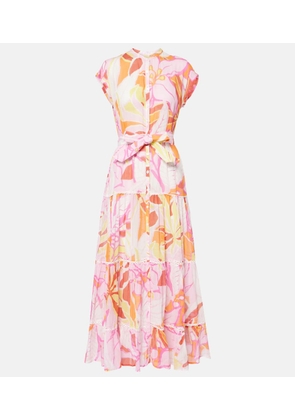 Poupette St Barth Kora printed cotton midi dress