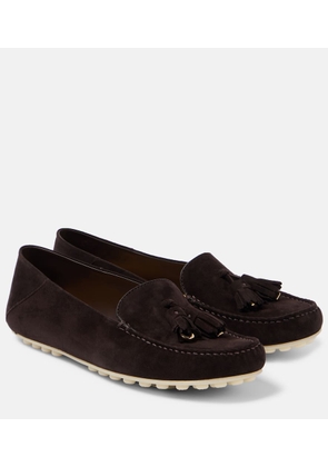 Loro Piana Dot suede moccasins