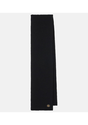 Gucci Ribbed-knit wool and cashmere scarf