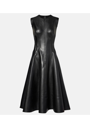 Norma Kamali Grace faux leather dress