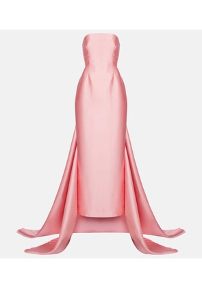 Solace London Imani strapless twill gown