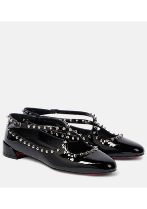 Christian Louboutin Pilouta Jane spiked patent leather ballet flats