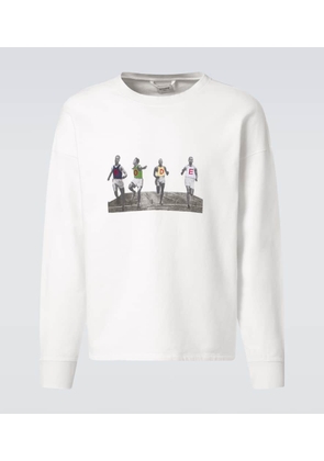 Bode Finish Line patch-applique cotton sweatshirt