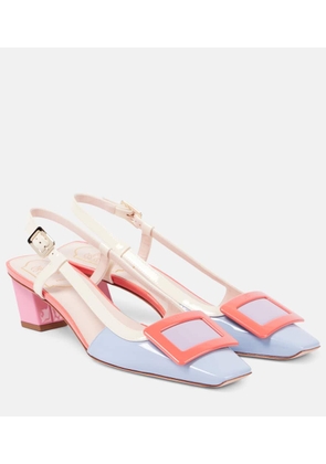 Roger Vivier Belle Vivier patent leather slingback pumps