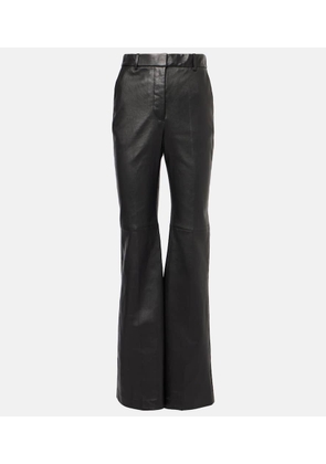 Joseph Tafira mid-rise leather flared pants