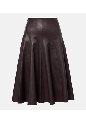 Stouls Sabrina leather midi skirt