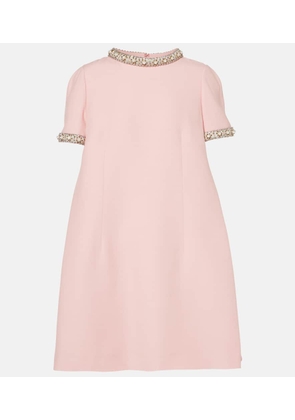 Valentino Crepe Couture embroidered minidress