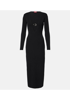 Staud Murphy ribbed-knit midi dress