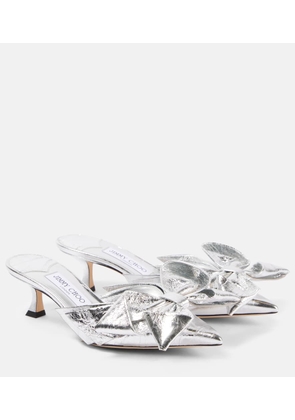 Jimmy Choo Staz 50 metallic leather mules